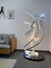 Misha Goddess Statue Floor Lamp-DWHOME