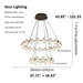 Misty 2-Layer Ring Modern Retro Chandelier.