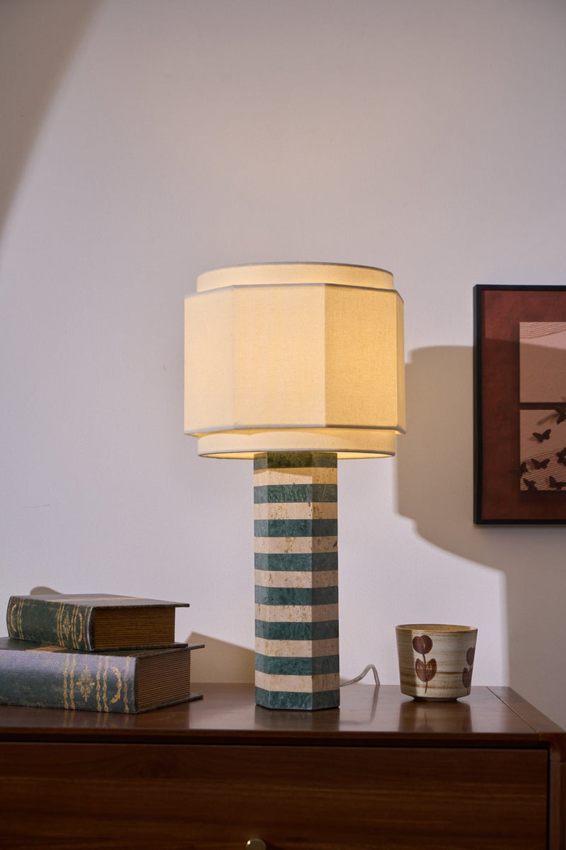 Modari Striped Stone Table Lamp-DWHOME