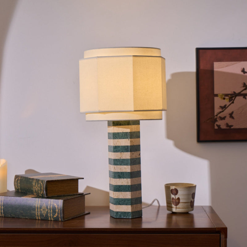 Modari Striped Stone Table Lamp-DWHOME
