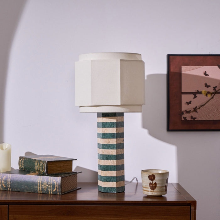 Modari Striped Stone Table Lamp-DWHOME