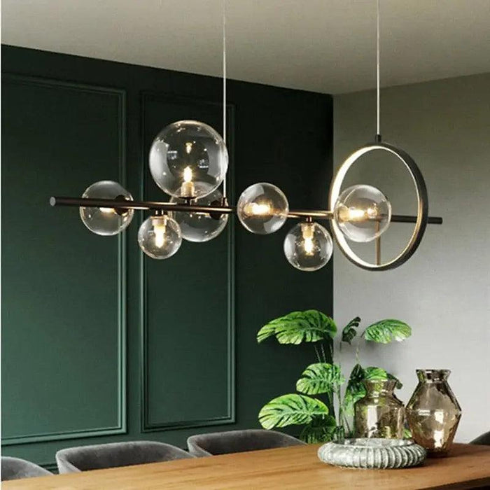 Modern Black Glass Chandelier-DWHOME