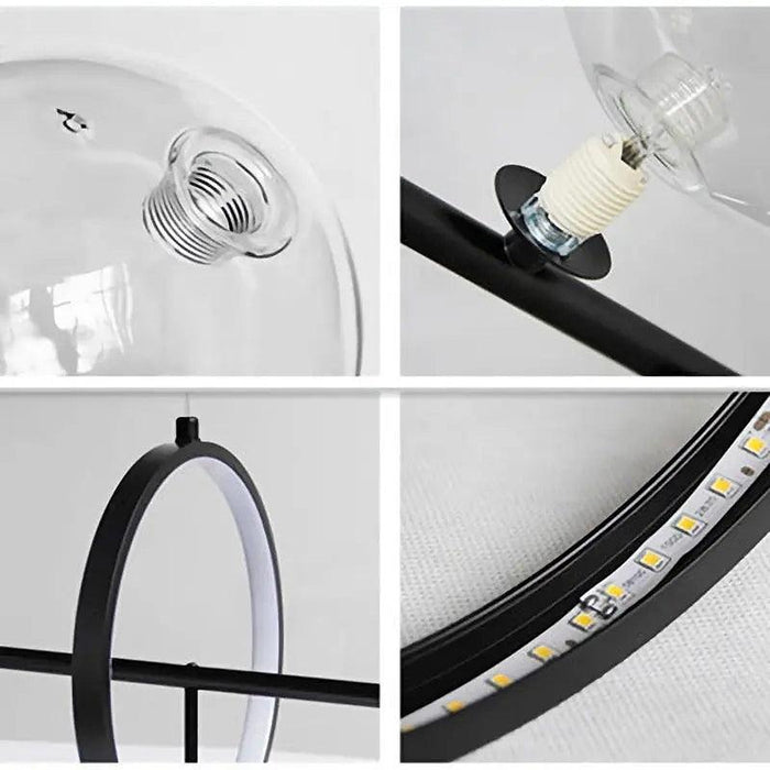 Modern Black Glass Chandelier-DWHOME