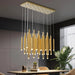 Modern Black & Gold Dining Room Ceiling Fixture.