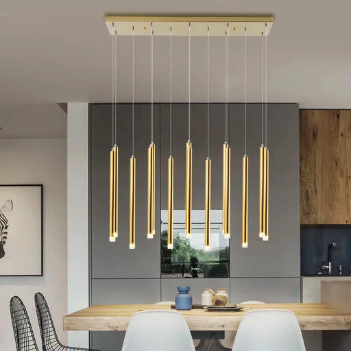 Modern Black & Gold Dining Room Ceiling Fixture.