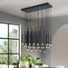 Modern Black & Gold Dining Room Ceiling Fixture.