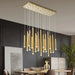 Modern Black & Gold Dining Room Ceiling Fixture.