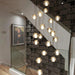 Chandelier moderne en verre cristal bullé pour foyer - DWHOME