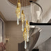 Modern Crystal  Glass Drops Chandelier for Staircase.