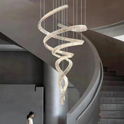 Modern Crystal Light Fixture for Staircase & Foyer & High Ceiling-DWHOME