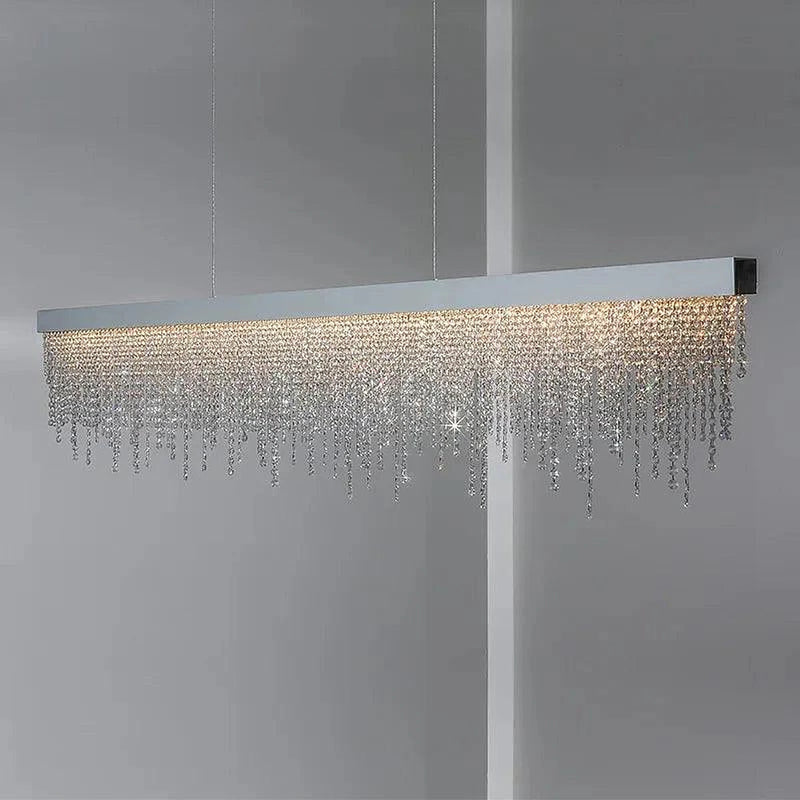 Modern Crystal Rectangular Dining Table Chandelier-DWHOME