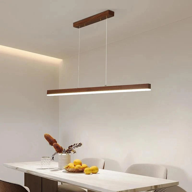 Modern Led Pendant Light Linear Hanging Lamp for Home Dining Room Kitchen Chandelier Black Decorative Ceiling Suspension Fixture-DWHOME