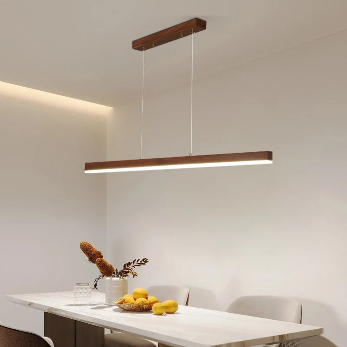 Modern Led Pendant Light Linear Hanging Lamp for Home Dining Room Kitchen Chandelier Black Decorative Ceiling Suspension Fixture.