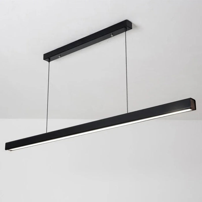 Modern Led Pendant Light Linear Hanging Lamp for Home Dining Room Kitchen Chandelier Black Decorative Ceiling Suspension Fixture.