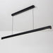 Modern Led Pendant Light Linear Hanging Lamp for Home Dining Room Kitchen Chandelier Black Decorative Ceiling Suspension Fixture.