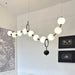 Modern Minimalist Bubble Glass Orb Chandelier.