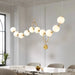 Modern Minimalist Bubble Glass Orb Chandelier.