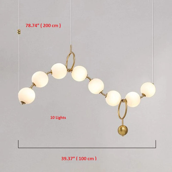 Modern Minimalist Bubble Glass Orb Chandelier.