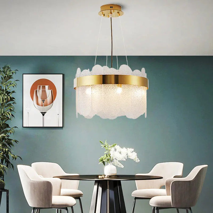 Modern Rock Crystal Chandelier.