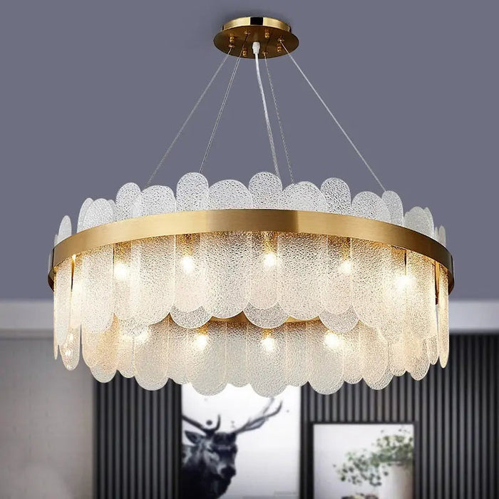 Modern Rock Crystal Chandelier.