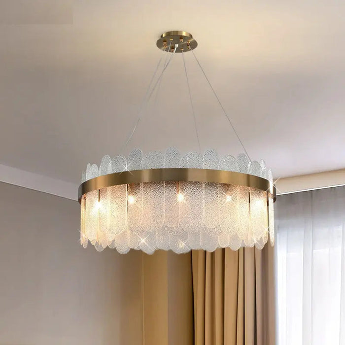 Modern Rock Crystal Chandelier.