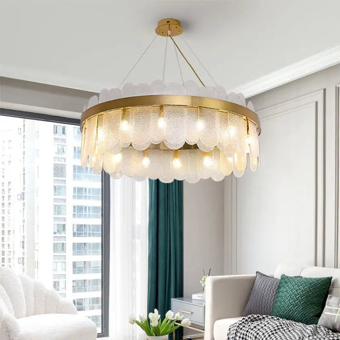 Modern Rock Crystal Chandelier.