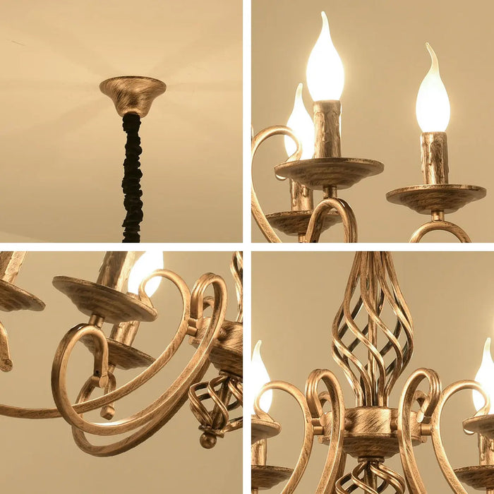 Modern Bronze Rustic Chandeliers 6/8 Heads.