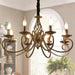 Modern Bronze Rustic Chandeliers 6/8 Heads.