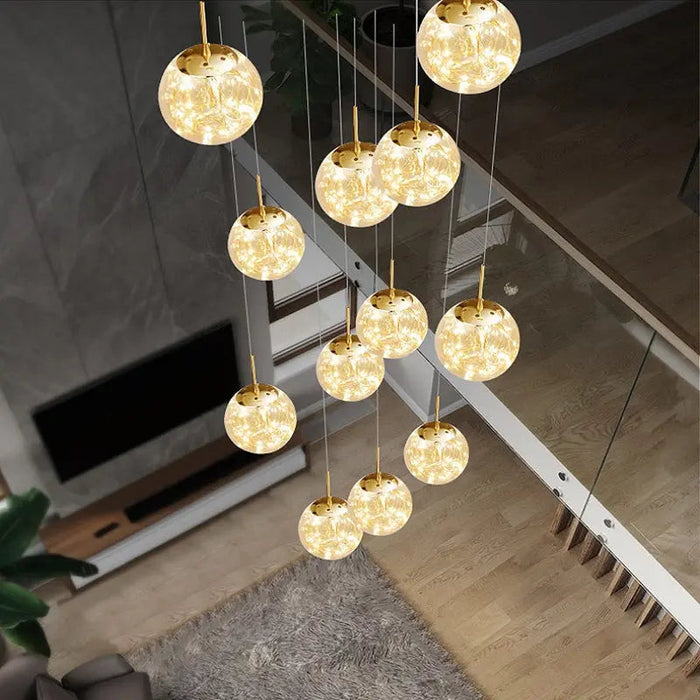 Modern Spiral Chandelier for Staircase.