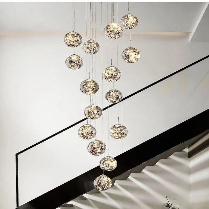 Modern Spiral Chandelier for Staircase.