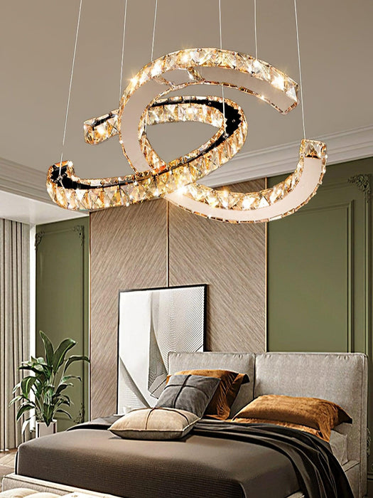 Modern Crystal Double C Chandelier - DWHOME