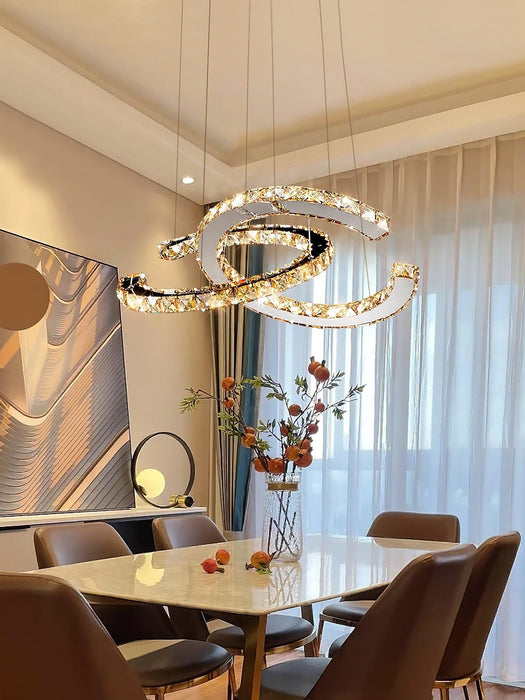 Modern Crystal Double C Chandelier - DWHOME