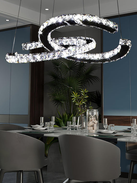 Modern Crystal Double C Chandelier - DWHOME