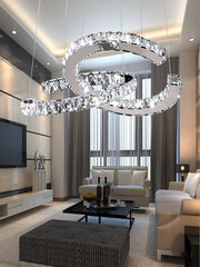 Modern Crystal Double C Chandelier-DWHOME