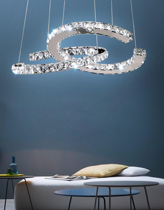 Modern Crystal Double C Chandelier - DWHOME