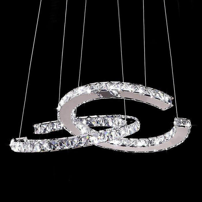 Modern Crystal Double C Chandelier - DWHOME