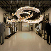 Modern Crystal Double C Chandelier-DWHOME