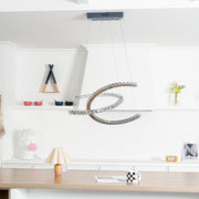 Modern Crystal Double C Chandelier-DWHOME
