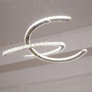 Modern Crystal Double C Chandelier-DWHOME