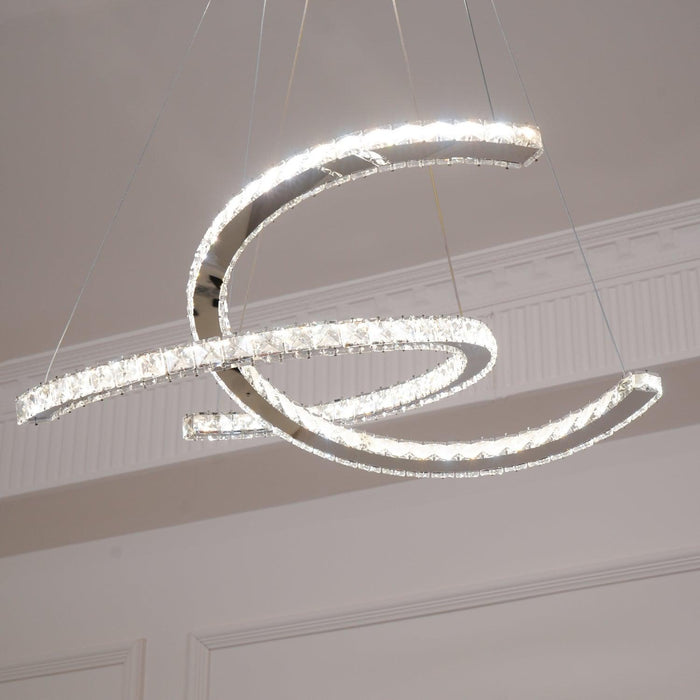 Modern Crystal Double C Chandelier - DWHOME