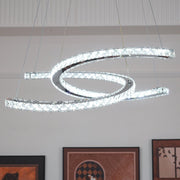 Modern Crystal Double C Chandelier-DWHOME