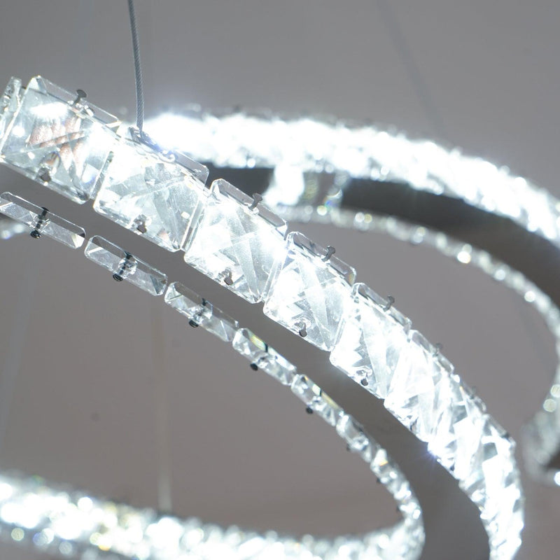 Modern Crystal Double C Chandelier-DWHOME