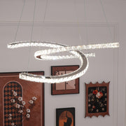 Modern Crystal Double C Chandelier-DWHOME