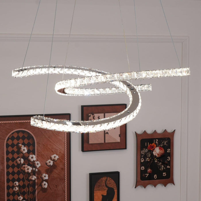 Modern Crystal Double C Chandelier - DWHOME