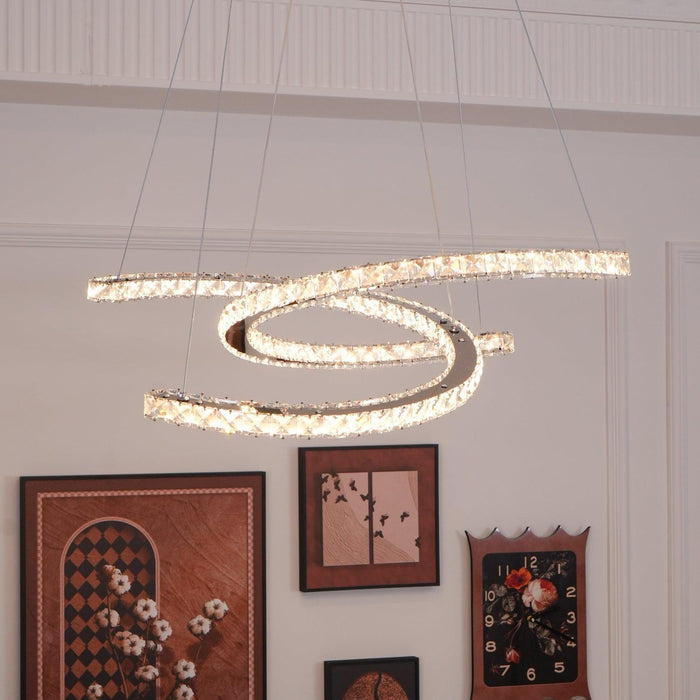 Modern Crystal Double C Chandelier - DWHOME