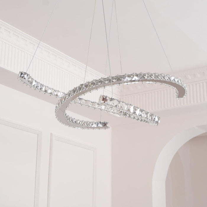 Modern Crystal Double C Chandelier - DWHOME