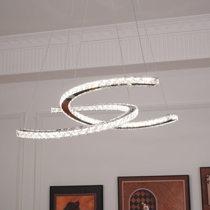 Modern Crystal Double C Chandelier - DWHOME