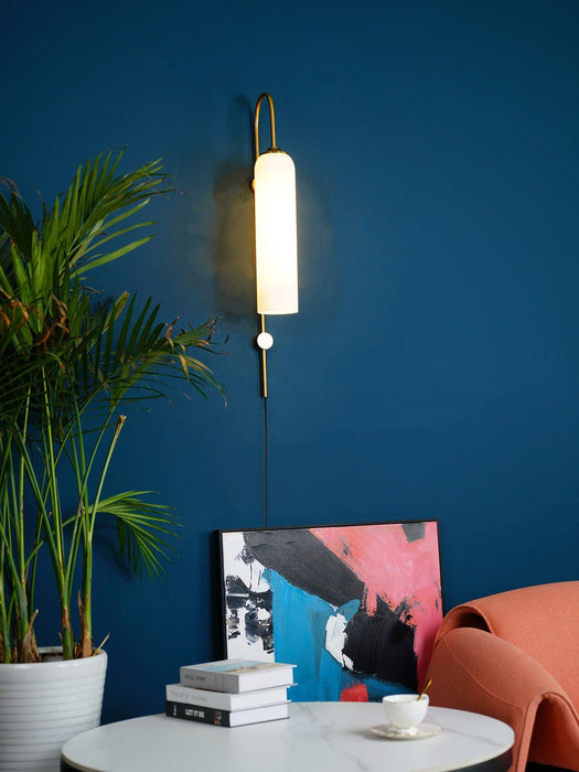 Modern Glass Plug-In Wall Lamp.