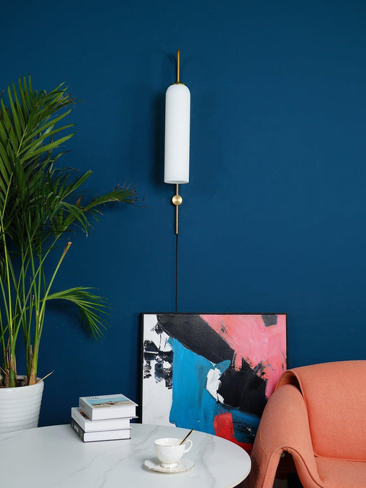 Modern Glass Plug-In Wall Lamp.