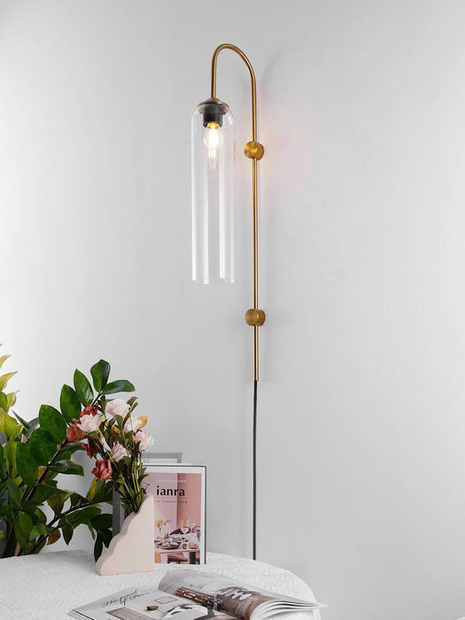 Modern Glass Plug-In Wall Lamp.